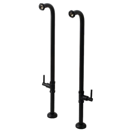 Aqua Vintage AE810S0DL Freestanding Tub Supply Line, Matte Black AE810S0DL